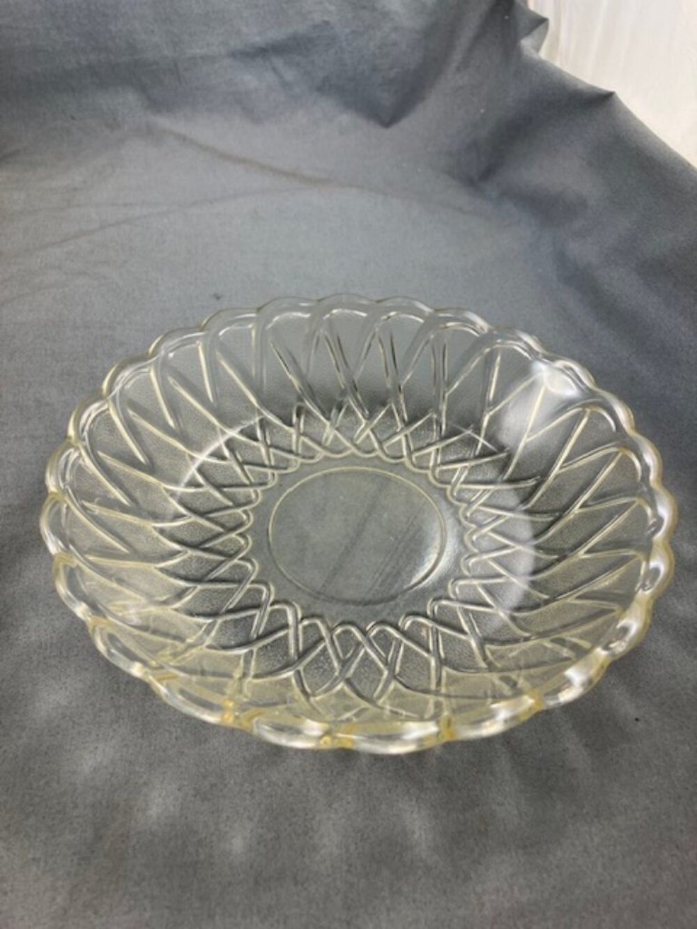 Vintage Indiana Glass Clear Pretzel Coupe Bowl